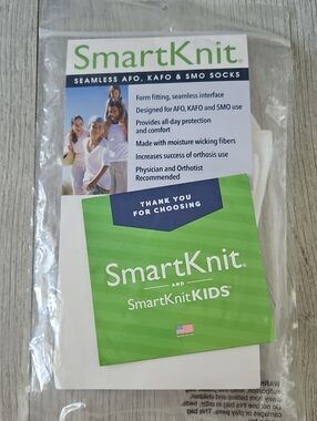 Kids Seamless AFO Socks in White